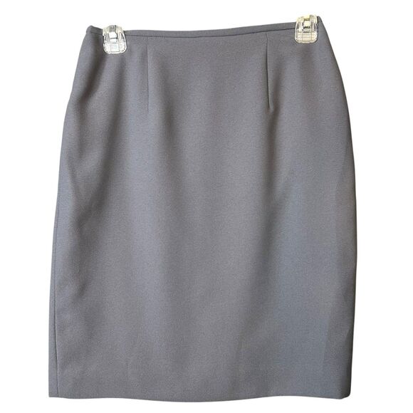 Laura Henson Skirt Suit Womens 6 Petite Gray 2 Piece Blazer Pencil Skirt Lined - Picture 5 of 14